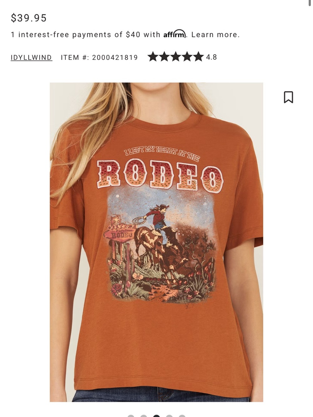Women’s Idyllwind by Miranda Lambert Rust Orange Rodeo Graphic Tee